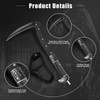 Black Sharp Folding Sickle Knife, Two Section Foldable Scythe Knife,