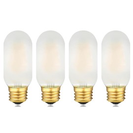 LUMILECT Frosted T45 E26 LED Bulb Dimmable 40W Equivalent E26 Bulb 4 Watt Soft White 3000K E26 Edison Bulb AC120V 400lm Tubular T14 LED Light Bulbs for Pendant, Sputnik,Vanity,Wall sconces, 4 Pack