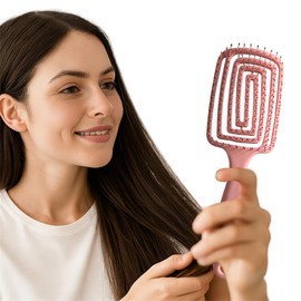 Entwirrbürste ohne Ziepen – Haarbürste für Damen, Herren & Kinder, Detangler Bürste für nasses & trockenes Haar, Locken & glattes Haar – Reisebürste, Stylingbürste, Knotenlöser für alle Haartypen