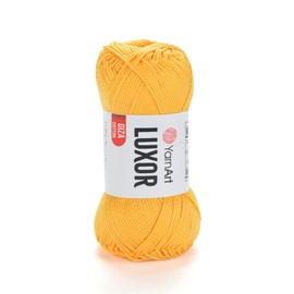 YarnArt Luxor Mercerized Cotton Yarn – 100% Giza Cotton, Smooth Texture, 50g (1.76 oz), 125m (136 yds), Lightweight Yarn for Summer Projects, Amigurumi, Baby Items, and Accessories (1204)