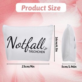 TIESOME Notfalltasche Braut, 23 x 16 x 5cm Make up Taschen aus Segeltuch Hochzeit Kosmetiktasche Kulturtasche Federmäppchen Für Gäste zur Hochzeit Hochzeitsgeschenke Reise
