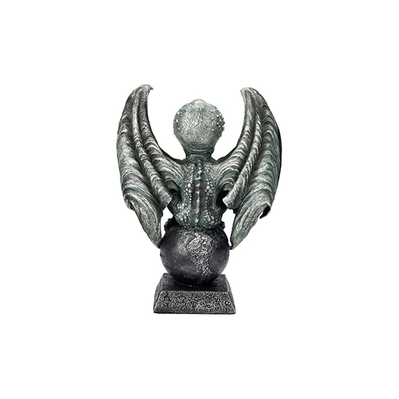 Pacific Giftware Cthulhu Figure on Globe - Demon Statue Devil