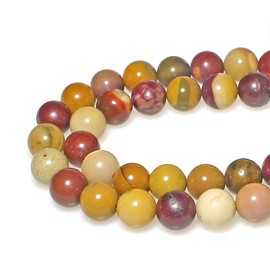 Alta calidad jartc Beads Yema del huevo piedra natural ronda Loose Beads Bola hecha a mano joyas pulsera de perlas de bricolaje, 6 mm, 1