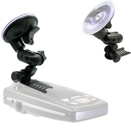 LycoGear Ehnanced Dual Ball Joint Adjust Suction Cup Bracket Compatible for Escort Passport 9500ix, 9500i, 8500, 8500 X50, X70, X80, Solo S2, S3, S75G, STi and Beltronics RX-65 Radar Detector, Black