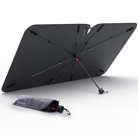 [Glass Fiber Reinforced Umbrella] 2023 Lamicall Umbrella-type Sun Shade Car Front: Car sunshade, Car front sunshade, Car umbrella type sunshade, Foldable car sunshade, thermal protection, UV
