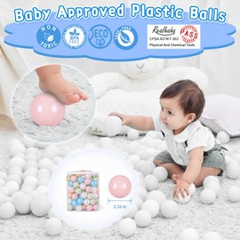 Realhaha Ball Pit Balls for Kids | Crush-Proof Soft Play Balls | Non-Toxic Plastic Balls | Enhance Playtime Fun and Imagination
