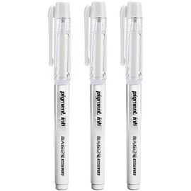 White Gel Pens for Art Drawing Sketching Writing 1.0mm White Ballpoint Pen Highlighter (Pack of 3)
