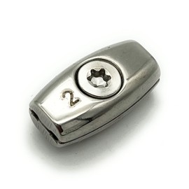 Wire Rope Clamp Stainless Steel A4 Egg Shape Diameter 5 mm Pack of 2 [Choice of Sizes 2-6 mm] Rope Clamp for Wire Ropes Stainless Steel V4A - AISI 316 Torx TX25 (Diameter 5 mm, Pack of 2)