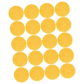 Gatuida 20pcs Wood Pulp Facial Powder Puff Soft Reusable Cleansing Sponge Pads for Makeup Removal and Face Cleaning Travel Friendly Yellow