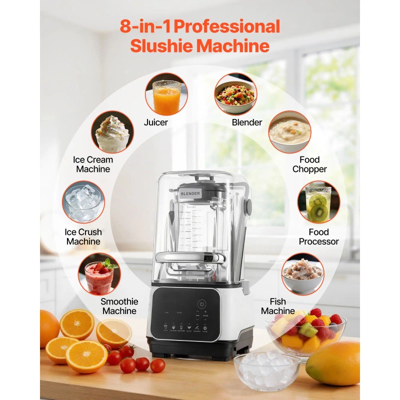 Professional 2200W 26000RPM Blender 68 oz Shield Self-Cleaning Speed Kitchen
