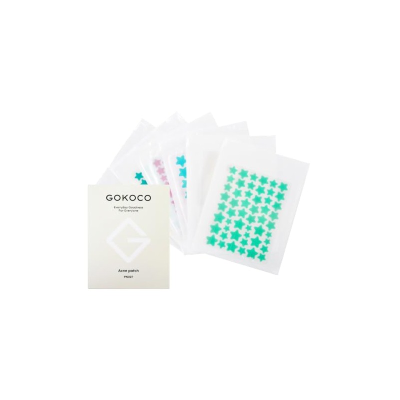 GOKOCO Parches para Acné 306 Pack, Estrella de 6 colores
