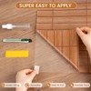 DKTIE Wooden Blinds Pattern Decorative Window Privacy Film, Sun Blocking