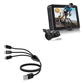 BoxWave Cable Compatible with Atovanka Bike Mirror Camera (Y610) - MultiCharge MicroUSB Cable, Multiple Charging Cable Micro USB Cable - Black