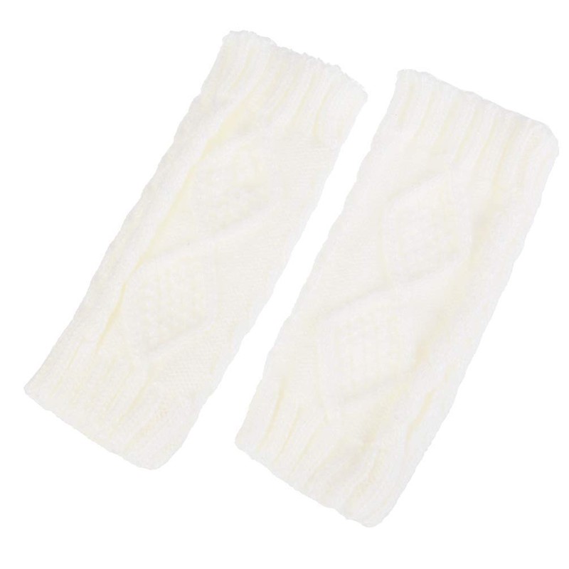 Novawo Women's Hand Crochet Winter Warm Fingerless Arm Warmers Gloves