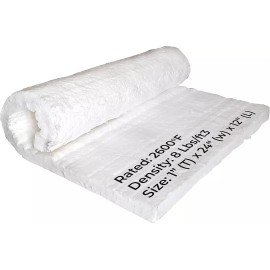 Ceramic Fiber Insulation 2600F 8# 1" x 24" x 12" Needled Thermal Ceramic Blanket