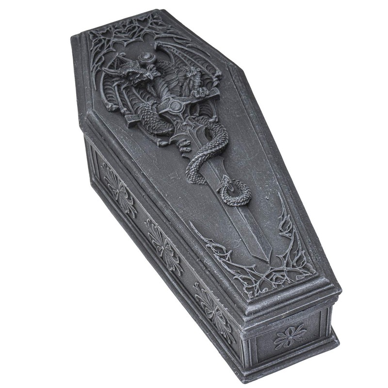 Summit Collection Gothic Dragon Sword Coffin Keepsake Box Collectible Sculpture