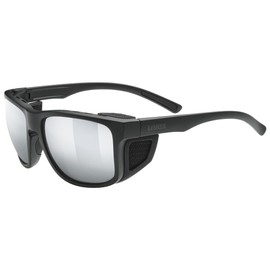 Uvex sportstyle 312, occhiali sportivi unisex, protezione laterale removibile, indice di filtrazione 4, black matt/silver, one size