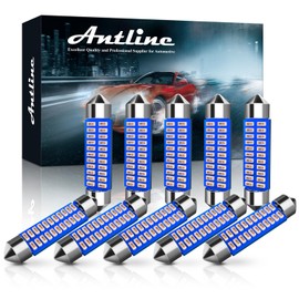 Antline 211-2 212-2 578 569 214-2 41MM 1.61”LED Bulb Purple, Super Bright Canbus Error Free 12 Volt Replacements for Interior Dome Map Vanity Mirror Sun Visor Lights (Pack of 10)