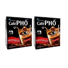 Cafe Pho Vietnamese 3in1 Instant Coffee Mix, Iced Milk Coffee, Cafe Sua Da, Single Serve Coffee Packets, Box of 9 Sachets, Pack of 2