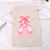 Ballet Dance Shoe Bag Drawstring Gift Bag Canvas Cinch Travel