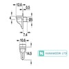 Pack of 12 Shelf Support Pegs - 5mm Clear Plastic