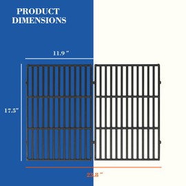 Tombili 7638 Grill Grates for Weber Spirit 300 Grill Grates, Fits for Weber Spirit & Spirit 2 Gs4 300, Spirit 700, Genesis 1000-5000/Silver/Gold and Platinum Gas Grill Grate Parts