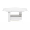 Furinno Simple Design Coffee Table with Storage Compartment, White