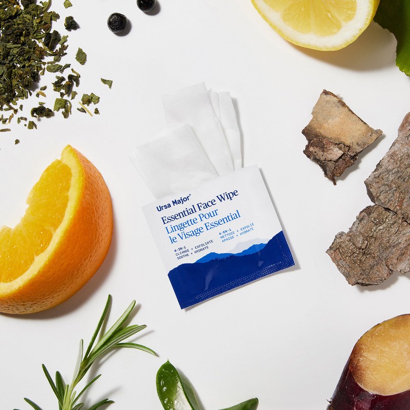 Ursa Major Essential Face Wipes | Natural, Biodegradable, Cruelty-Free |