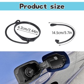 Pack of 4 Fuel Cap Retaining Strap, Rubber Fuel Cap Line with Replacement Rope, Car Fuel Tank Blanket Line, Quick Installation, Elastic Band, Compatible with Most Car Fuel Caps