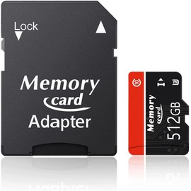 Micro Card Memory Card 512GB UHS-I Full HD Video Recording File Transfer IP67 Waterproof Compatible with Mobile Devices