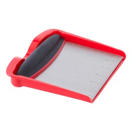 Good Cook Touch 6 Inch Wide Bench Scrape with Scoop, Red and Black