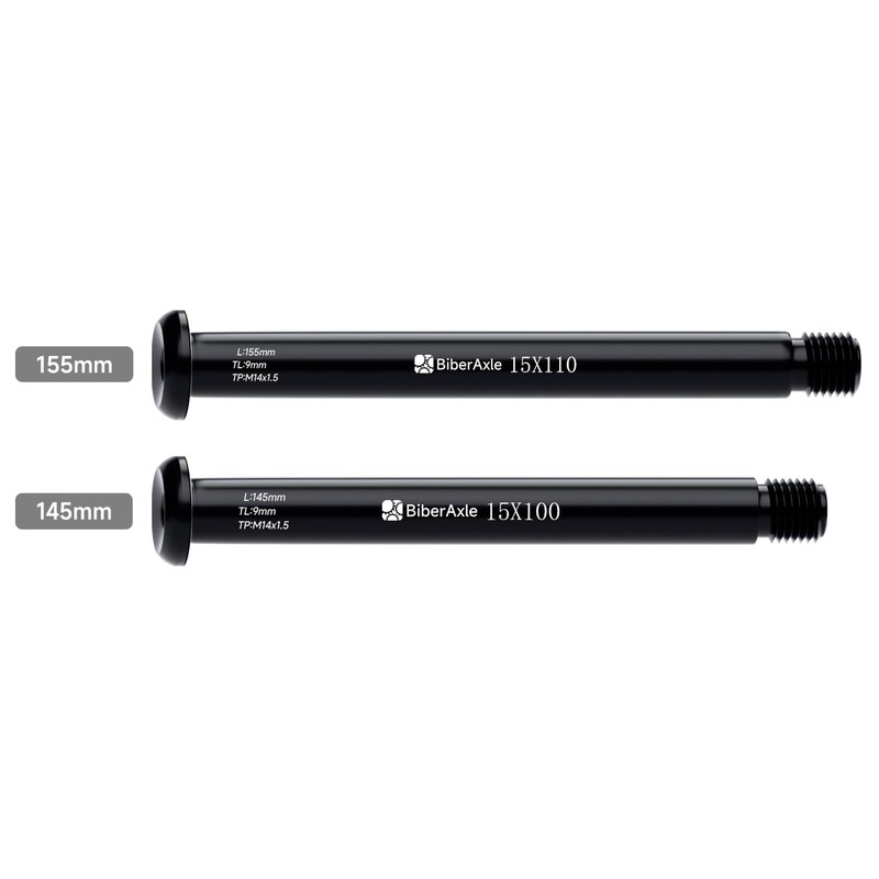BiberAxle Axles for Fox Bicycle Forks 15 mm, Mountain Bike