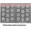 Greek Letters Chocolate Molds With Copyrighted Candy Making Instruction