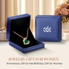 CDE Love Heart Pendant Necklaces for Women Silver Tone Rose