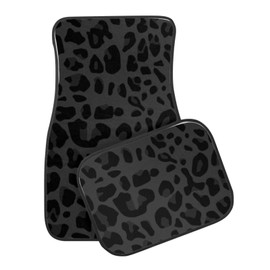 Yewattles Black Leopard Non Slip Car Floor Mats for Car SUV Truck Sedan Van All Weather Protector Feet Mats Front Rear Liners Carpet Mats 4 Pcs Decorative Accessories Gift