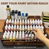 OPHIR Paint Storage, Wooden Paint Organizer with 98 Holes Dia.1.02