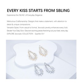 Jeovoalo 18K Sterling Silver Plated Column Cubic Zircon, Ladies Pendant Vintage Earrings, Bridal Wedding Earrings, Cute Shiny Clear Crystal Hypoallergenic Chandelier/Tassel Earrings, Comes with Exquisite Box (Gold02)