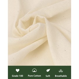 Cheesecloth for Straining Grade 100, 12 Pieces Reusable Hemmed Cheesecloth 20 x 20 Inches, 100% Unbleached Cotton Cheese Cloths for Straining, Filtering, Canning, Covering, Polishing and Decoration…