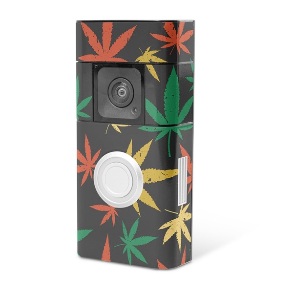 MightySkins Skin Compatible with Ring Video Doorbell Plus - Rastafari