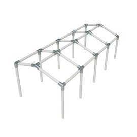 Canopy Fittings Kit 1-3/8" Low Peak Frame Carport Connectors – Full Set for 10 Legs, Heavy-Duty Galvanized Steel, Rust-Proof Finish