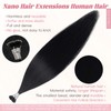 Eliysako Nano Hair Extensions Human Hair NanoBead Real Human #1