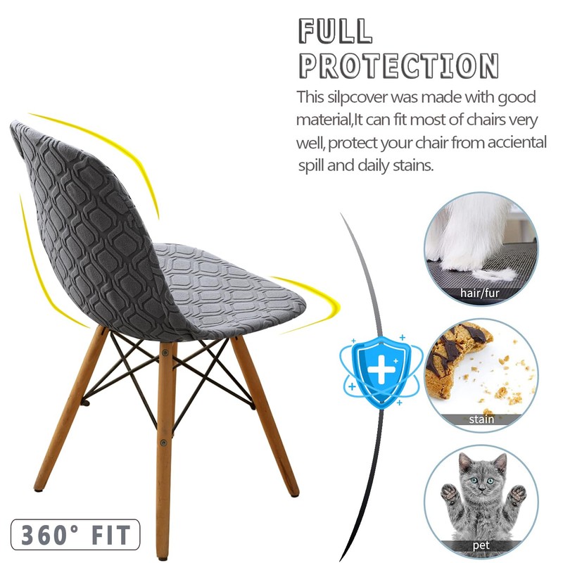 LANSHENG Chair Covers for Dining Chairs 4, Stretch Shell Dining