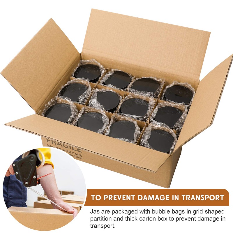 12 Pack, 8 OZ Dark Amber Candle Jars for Making