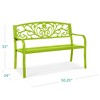Best Choice Products Outdoor Bench Steel Garden Patio Porch Furniture