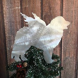 Leonberger, Angel Dog Christmas Tree Topper, Wreath Decoration, Holiday Decoration, Aluminum