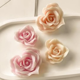 2 Pack Flower Succulent Candle Mold - Rose Heart - Resin Casting Silicone Molds for Home Decor & Candle Making Wave Spiral Mold