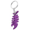 Komonee Fish Bone Purple Bottle Opener Key Chain Metal Dead