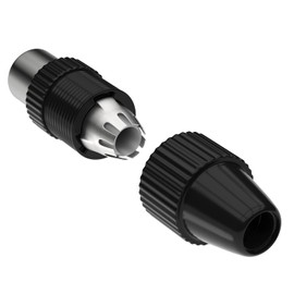 Antenna Plug Set 2 x Coaxial Plug & 2 x Coaxial Female / Female Cable TV Connector Male & Female Black DVB-C Radio and DVB-T2 TV Antennas for SAT Antenna Cable BK Systems 4K UHD