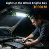2 Pack Rechargeable LED Work Light, 3000LM Portable Mechanic Light