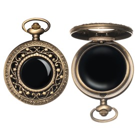 DerMacht Scrying Mirror, Natural Obsidian Mirror for Divination, Witchcraft, Meditation, Witch Gifts for Women Secret Garden Bronze